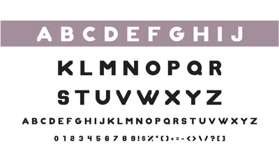 Fototapeta premium Alphabet letters font set. Classic patterns, custom logos, poster. Typographic classic style font, vector illustration 