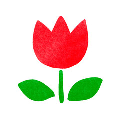 チューリップのスタンプ