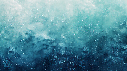 Icy arctic landscape gradient in cool shades of blue and teal, complemented by a grainy texture for a winter-themed event poster. - obrazy, fototapety, plakaty