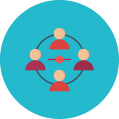 Connected People icon vector image. Can be used for Internet of Things.