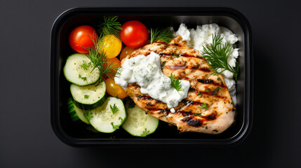 Greek style grilled chicken breasts