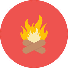Bonfire icon vector image. Can be used for Emergency Services.