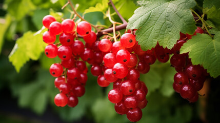 currant bush. selective focus. Generative AI,