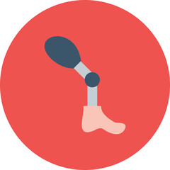 Prosthesis icon vector image. Can be used for Athletics.