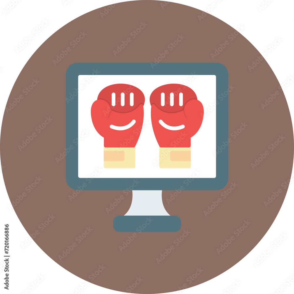 Poster boxing icon vector image. can be used for virtual reality.