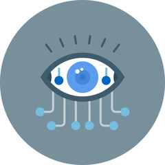 Bionic Eye icon vector image. Can be used for Virtual Reality.