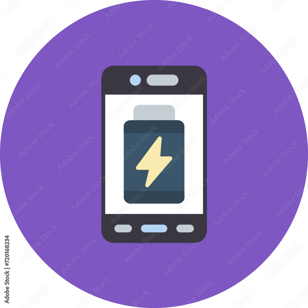 Aufkleber mobile battery icon vector image. can be used for mobile apps.