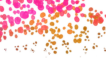 Light Pink, Yellow vector template with bubble shapes.