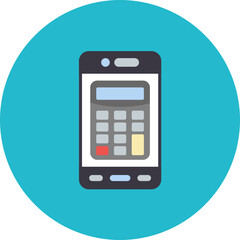 Mobile Calculator icon vector image. Can be used for Mobile Apps.