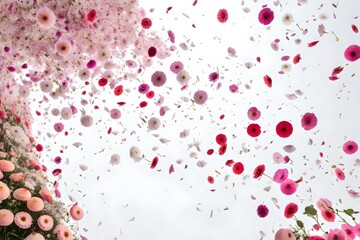 Fototapeta na wymiar pink rose petals background