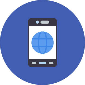 Mobile Web icon vector image. Can be used for Mobile Apps.