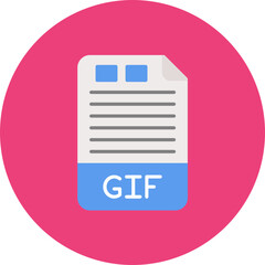 GIF icon vector image. Can be used for File Formats.