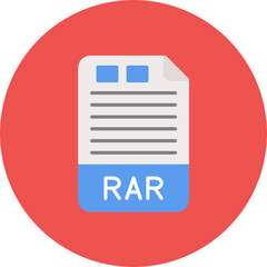 RAR icon vector image. Can be used for File Formats.