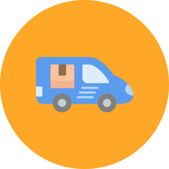 Delivery Van icon vector image. Can be used for Business and Finance.