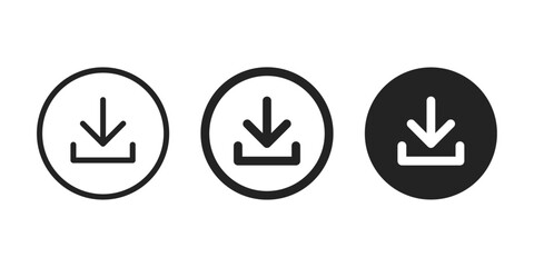 Download icon. Load internet data symbol. Download vector illustration