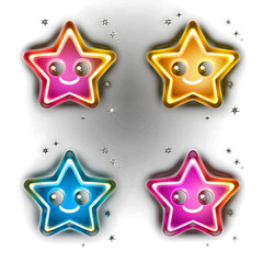 Cute Neon Light Icons: Playful and Vibrant Designs for a Charming Digital Experience