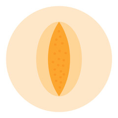 Rockmelon icon vector image. Can be used for Fruits and Vegetables.
