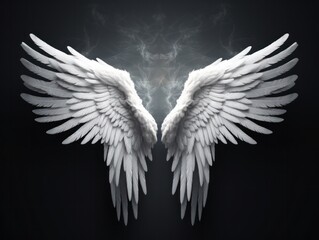 Obraz premium Heavenly Halo and Angel Wings Clipart - Pure and Divine Accessories for Your Designs