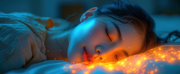 Cute Happy Young Girl Sleeping Waking, Background HD For Designer