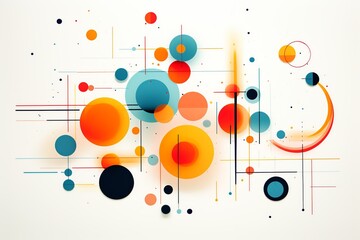 Immerse yourself in the engaging charm of this dynamic abstract line doodle circle