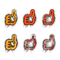 Cute Neon Light Icons: Playful and Vibrant Designs for a Charming Digital Experience