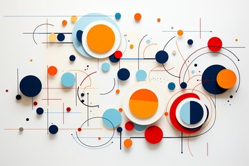 Obraz premium Immerse yourself in the engaging charm of this dynamic abstract line doodle circle