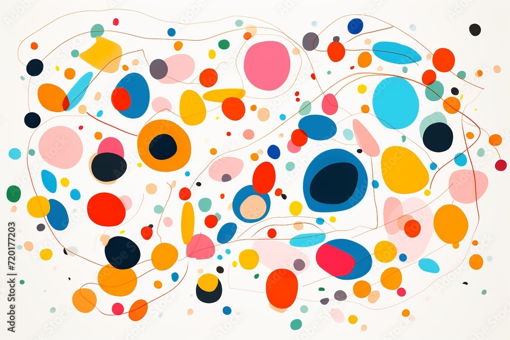 Poster immerse yourself in the engaging charm of this dynamic abstract line doodle circle
