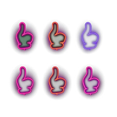 Cute Neon Light Icons: Playful and Vibrant Designs for a Charming Digital Experience
