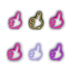 Cute Neon Light Icons: Playful and Vibrant Designs for a Charming Digital Experience