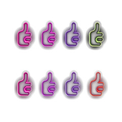 Cute Neon Light Icons: Playful and Vibrant Designs for a Charming Digital Experience