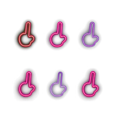 Cute Neon Light Icons: Playful and Vibrant Designs for a Charming Digital Experience