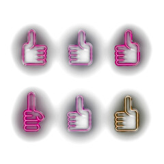 Cute Neon Light Icons: Playful and Vibrant Designs for a Charming Digital Experience