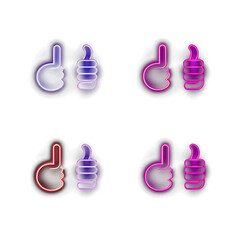 Cute Neon Light Icons: Playful and Vibrant Designs for a Charming Digital Experience