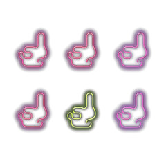 Cute Neon Light Icons: Playful and Vibrant Designs for a Charming Digital Experience