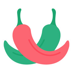 Chilli Pepper icon vector image. Can be used for Fruits and Vegetables.