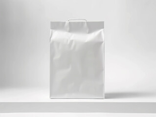 white paper bag isolated