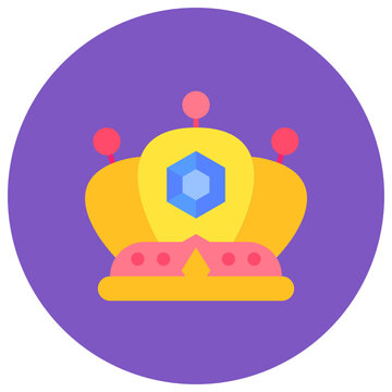 Crown icon vector image. Can be used for Medieval.