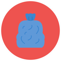 Garbage Bag icon vector image. Can be used for House Cleaning.