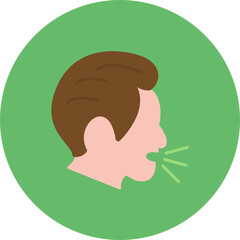 Cough icon vector image. Can be used for Pollution.