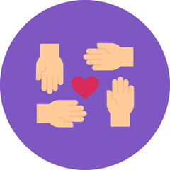 Kindness icon vector image. Can be used for Donations.