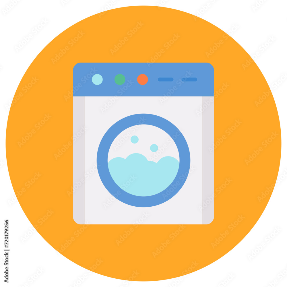 Poster Laundry Machine icon vector image. Can be used for House Cleaning.