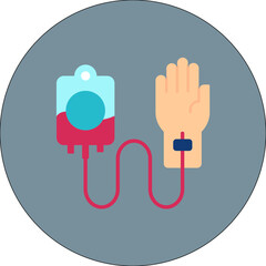 Blood Transfusion icon vector image. Can be used for Donations.