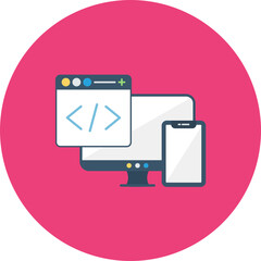 Responsive Design icon vector image. Can be used for Computer Programming.