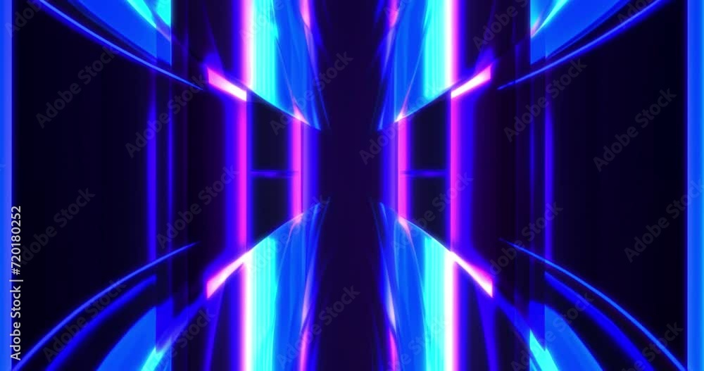 Poster animation of 80s retro sci-fi background. video game glow retro wave. grids neon glow light lines de