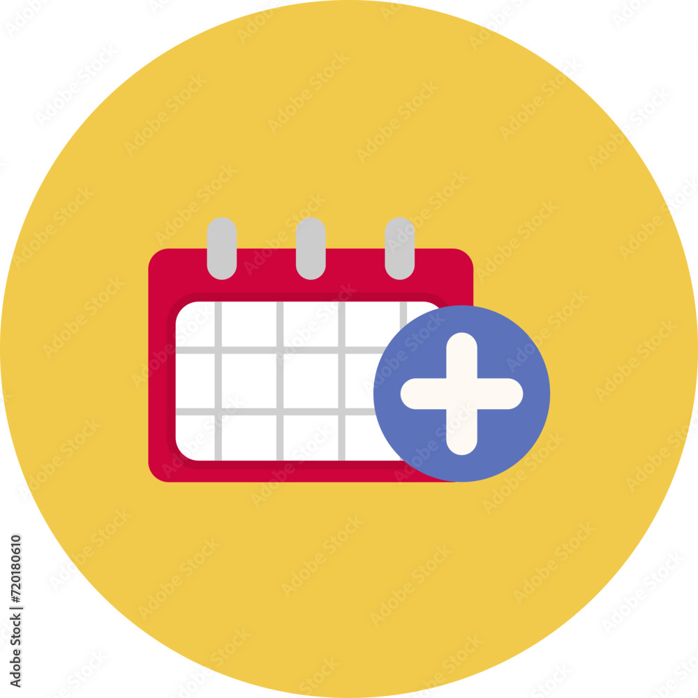 Poster add event icon vector image. can be used for time and date.
