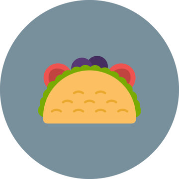 Taco icon vector image. Can be used for Food Delivery.