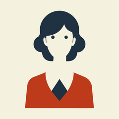 Illustration portrait of a girl in school uniform