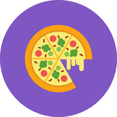 Pizza icon vector image. Can be used for Food Delivery.
