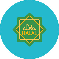 Halal icon vector image. Can be used for Ramadan.