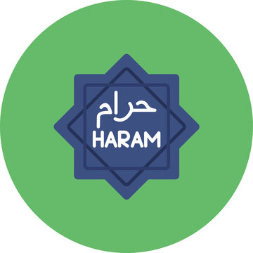 haram sign on green background clip art preview